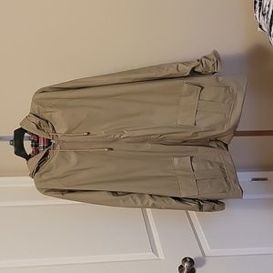 Totes Raincoat Tan with Plaid lining